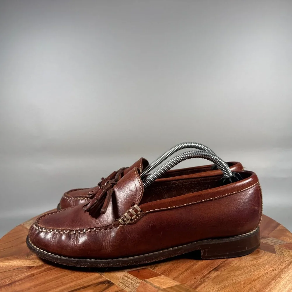 Cole Haan Womens 7.5 B British Tan Leather Tassel Loafers 6367 Brazil